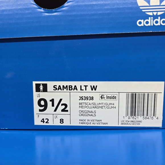 New adidas Samba LT Better Scarlet Silver Women's Shoes Size 9.5 - Picture 8 of 8